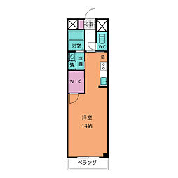 COCOハンダ ワンルームの間取図画像