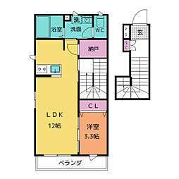 セレーノ 1LDKの間取図画像