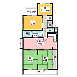 サンヒルズ高山 4LDKの間取図画像
