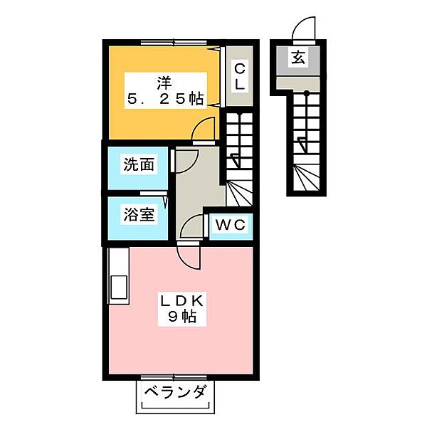 エスペランサ ｜愛知県春日井市篠木町６丁目(賃貸アパート1LDK・2階・42.28㎡)の写真 その2