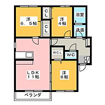 エコシャルム  ｜ 愛知県春日井市六軒屋町３丁目（賃貸アパート3LDK・2階・62.10㎡） その2