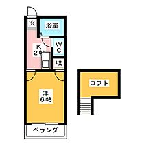 シャモニー不二ガ丘Ｂ棟  ｜ 愛知県春日井市不二ガ丘１丁目（賃貸アパート1K・2階・19.44㎡） その2