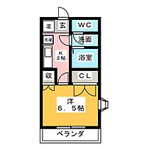 セリーンハウス  ｜ 愛知県春日井市篠木町６丁目（賃貸マンション1K・2階・25.27㎡） その2