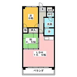 レナジア神領 2LDKの間取図画像