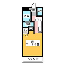ＣＩビル 3階ワンルームの間取り