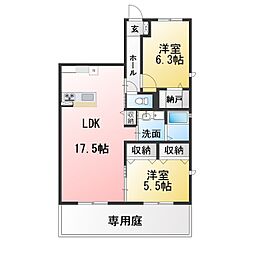 エスペリア空 2LDKの間取図画像