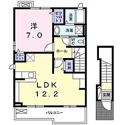 フェリーチェ 1LDKの間取図画像