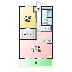 メゾンK鳥居松 1LDKの間取図画像