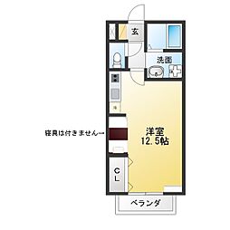 サン・f・Fソレアード6 ワンルームの間取図画像