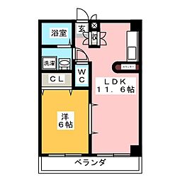 マ・メゾンサンパティーク 1LDKの間取図画像