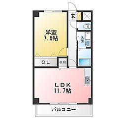 SYMPATHIE 1LDKの間取図画像