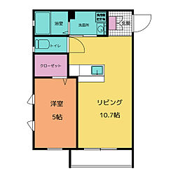 アルファーステイＴ・Ｈ 1階1LDKの間取り