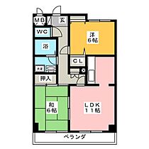 キングリー  ｜ 愛知県刈谷市高倉町４丁目（賃貸マンション2LDK・1階・56.42㎡） その2