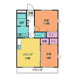 間取図画像 2LDK