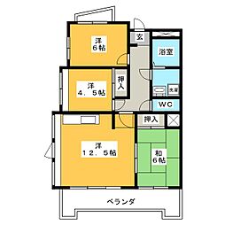 メゾン泰和 2階3LDKの間取り