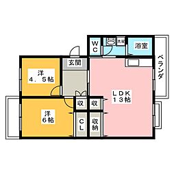 間取図画像 2LDK