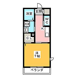 フルハウス 1Kの間取図画像