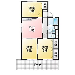 ぷらっとミユキE 3DKの間取図画像