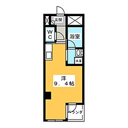 シャトーヨサミ ワンルームの間取図画像