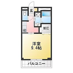 アンフォルム1 1Kの間取図画像