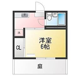 相生コーポ 1Kの間取図画像