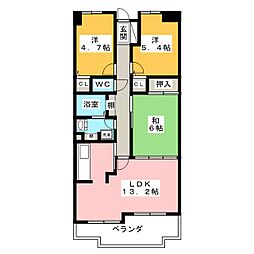 藤和シティコープ刈谷駅前2 3LDKの間取図画像