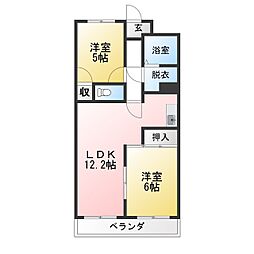 レジデンス東刈谷2 2LDKの間取図画像