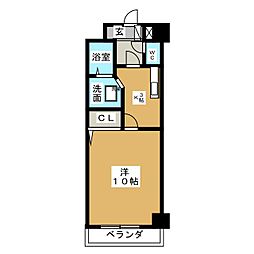 第3OTAビル 1Kの間取図画像
