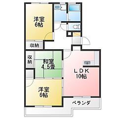 ハイツマルマン 3LDKの間取図画像