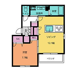 AZURE緒川 1LDKの間取図画像