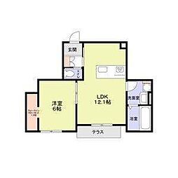 Coco Ange 1LDKの間取図画像
