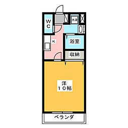 ハイツウィステリア 1Kの間取図画像