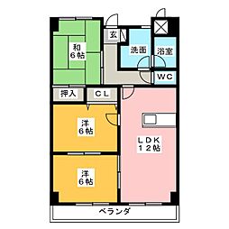 グレイス 3LDKの間取図画像