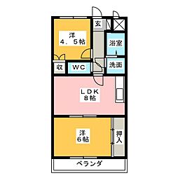 リゾートエリア英豊 2LDKの間取図画像