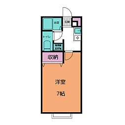 アムールソフィア 1Kの間取図画像