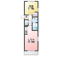 アーバンライフM 1LDKの間取図画像