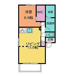 アミール知多A 1LDKの間取図画像