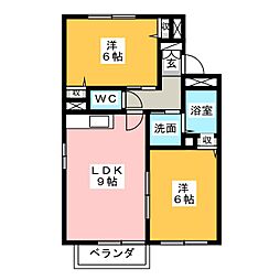 メドゥーサデルタ 2LDKの間取図画像