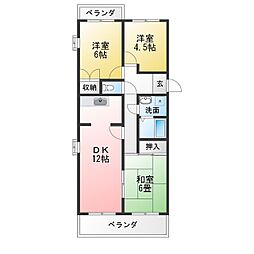 グランドメゾン勝川 3LDKの間取図画像