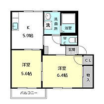 クレールプラン　Ｂ  ｜ 愛知県愛西市根高町郷前（賃貸アパート2K・2階・44.42㎡） その2