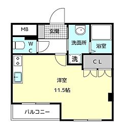 アーバンシティ ワンルームの間取図画像