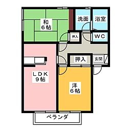シルエーラ水谷 2LDKの間取図画像