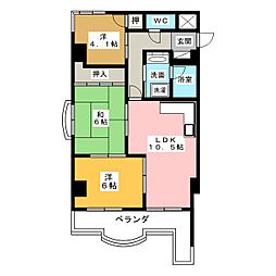 サンスティ協和 3LDKの間取図画像