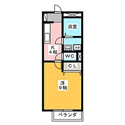ハイツマイバッハ 1Kの間取図画像