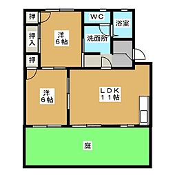 エクセルシオール 2LDKの間取図画像