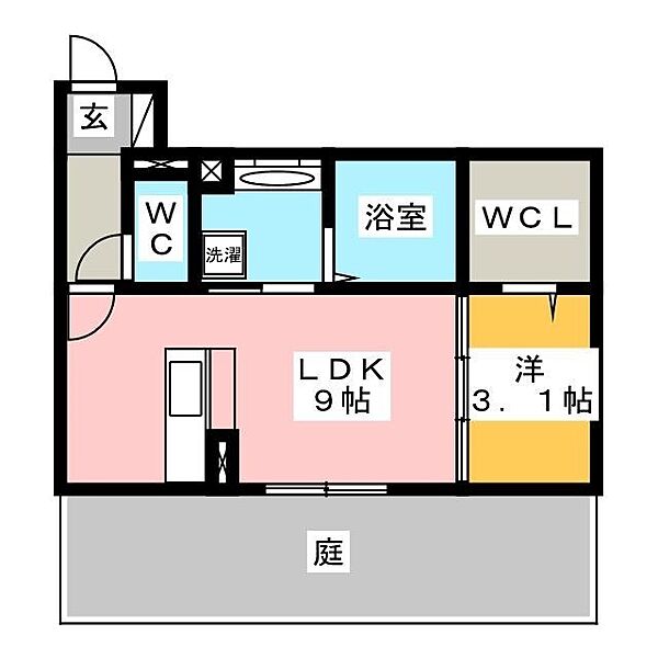 ベルク ｜愛知県豊川市塔ノ木町１丁目(賃貸アパート1LDK・1階・34.76㎡)の写真 その2