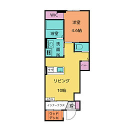 昴ノース 1階1LDKの間取り