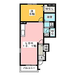 ベルウッド　泉　II 1階1LDKの間取り