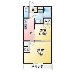 エクセル零 2Kの間取図画像