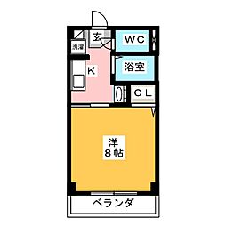 フォレストヴィラ 1Kの間取図画像